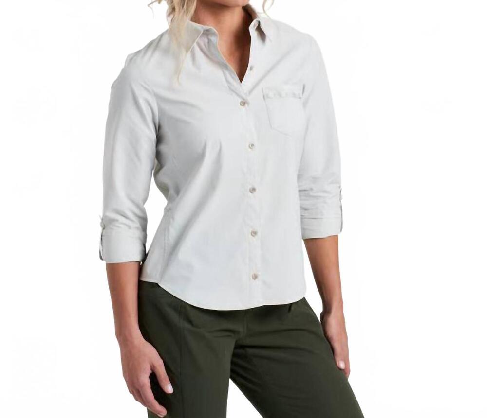 NEW KUHL wander long sleeve shirt in mist